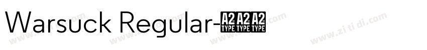Warsuck Regular字体转换
